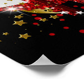 Poster Bannière Fête d'anniversaire Red Gold (Coin)