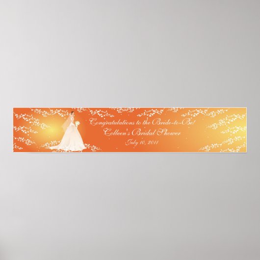 Poster Bannière Fête des mariées tendance (Devant)