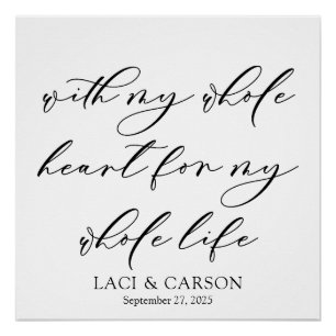 Poster Bannière fond Mariage de mon coeur entier