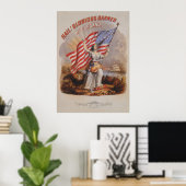 Poster Bannière glorieuse ! -Affiche (Bureau à domicile)