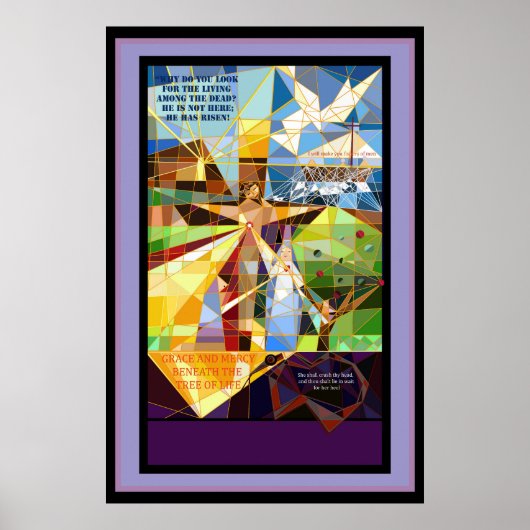 Poster Bannière Jésus de l'Arbre de Vie (Devant)