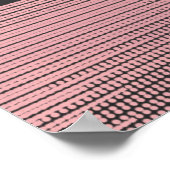 Poster Bannière Matte Pink & Grey Modern Glam Sequin Part (Coin)