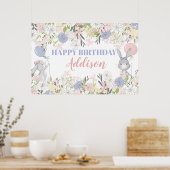 Poster Bannière murale d'anniversaire Bunny (Cuisine)