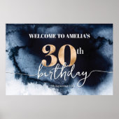 Poster Bannière murale de l'encre noire (Devant)