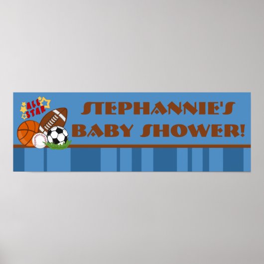 Poster Bannière personnalisée de 22,5 po x 7,5 po toute é (Devant)