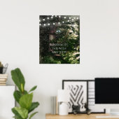 Poster Bannière personnalisée de mariage nocturne avec de (Bureau à domicile)