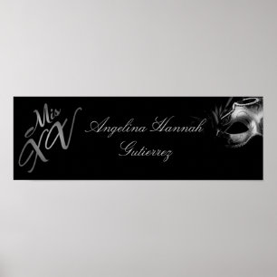 Poster Bannière personnalisée Mis XV Silver 22,5 po x 7,5