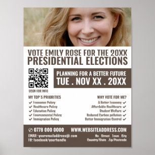 Poster Bannière photo Campagne politique Publicité