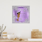 Poster Bannière Princesse Baby shower Lilac Ethnique (Cuisine)