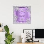 Poster Bannière Princesse Baby shower Lilac Purple (Bureau à domicile)
