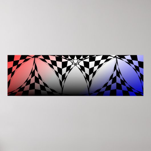 Poster Bannière rouge-blanc-bleu par Kenneth Yoncich (Devant)