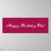 Poster Bannière rouge et pourpre Damask (Devant)