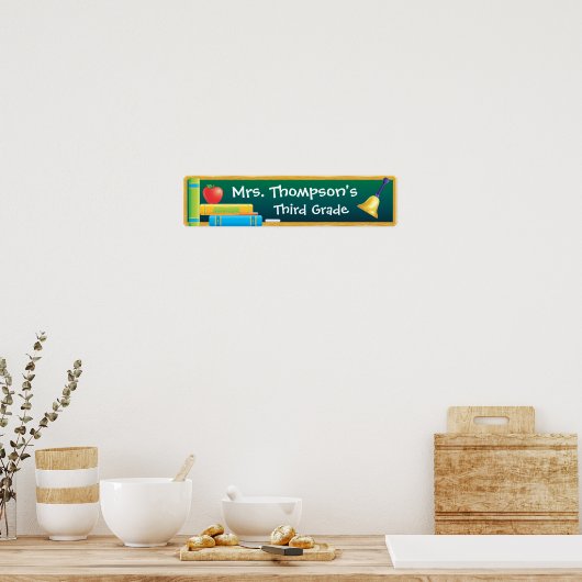 Poster Bannière scolaire Chalkboard (Cuisine)