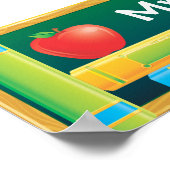 Poster Bannière scolaire Chalkboard (Coin)