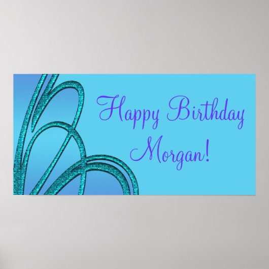 Poster Bannières de fête d'anniversaire (Devant)