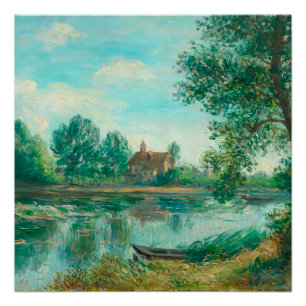 Poster Banques du Loing à Saint-Mammès Alfred Sisley