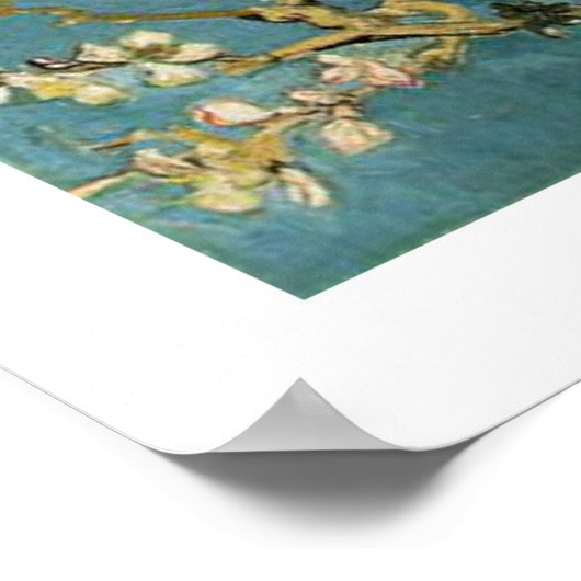 Poster Banques en fleurs d'amandes par Vincent van Gogh (Coin)