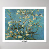 Poster Banques en fleurs d'amandes par Vincent van Gogh (Devant)