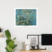 Poster Banques en fleurs d'amandes par Vincent van Gogh (Bureau à domicile)