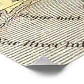 Poster Banques extérieures et carte de la Caroline du Nor (Coin)