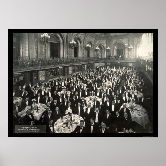 Poster Banquet Chicago Photo 1908 (Devant)
