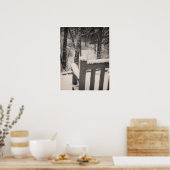 Poster Banquettes couvertes de neige (Cuisine)