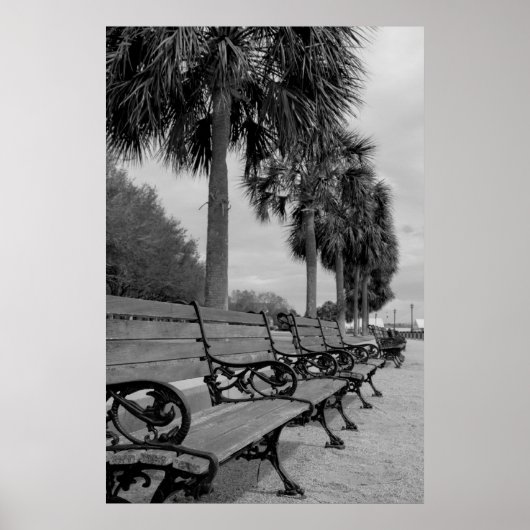 Poster Banquettes du front de mer B/W (Devant)