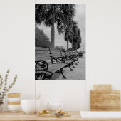 Poster Banquettes du front de mer B/W (Cuisine)