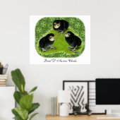 Poster Bantam Chicks dans le jardin (Bureau à domicile)