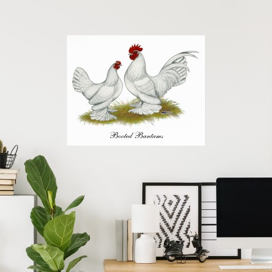 Poster Bantams ancrés (Bureau à domicile)