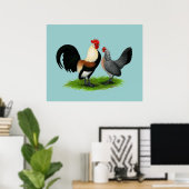 Poster Bantams hollandais : Crème légère Brown (Bureau à domicile)