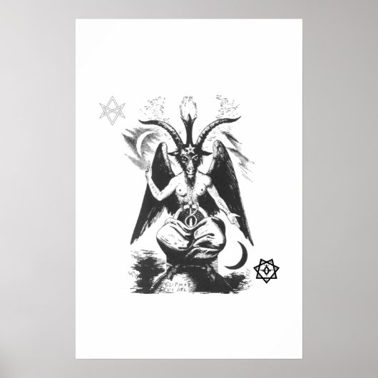 Poster Baphomet aux sceaux sacrés (Devant)