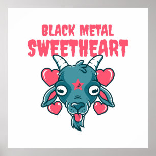Poster Baphomet tête de chèvre mignon