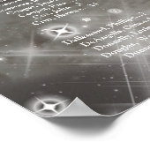 Poster Baptême carte de sièges photo élégant plan de sièg (Coin)