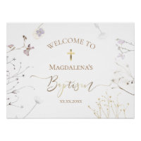 Baptême de bébé fleur sauvage