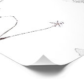 Poster Baptême de bébé fleur sauvage (Coin)