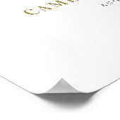 Poster Baptême de couple floral blanc et verdure or (Coin)