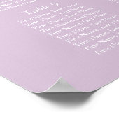Poster Baptême de fille de croix blanche violet signe de (Coin)