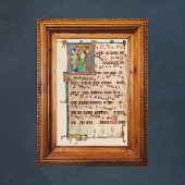 Poster Baptême de Jésus Christ Manuscrit de Chant Médiéva