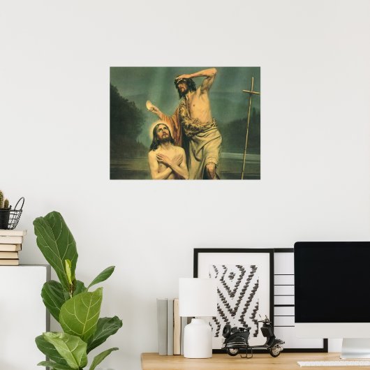 Poster Baptême de Jésus-Christ par Jean-Baptiste (Bureau à domicile)