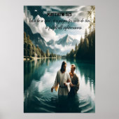 Poster Baptême divin de Jésus-Christ de Jean (Devant)