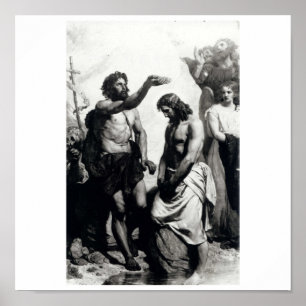 Poster Baptême du Christ. circa 1879