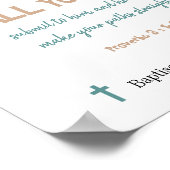 Poster Baptême Garçon Cute Animaux Musicaux Avec Verse Bi (Coin)