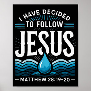Poster Baptisé J'ai décidé de suivre Jésus Baptême