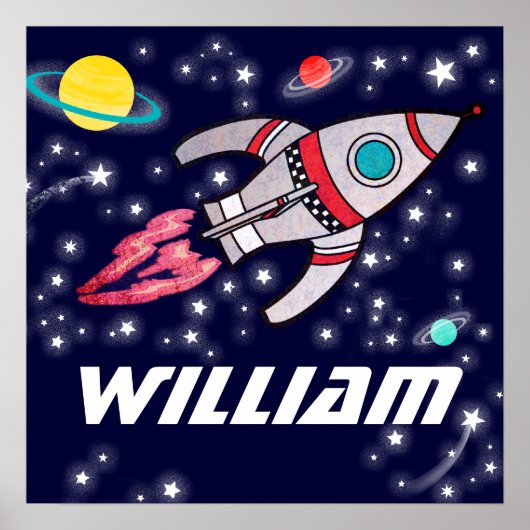 Poster Baptiste bleu foncé (Devant)