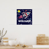 Poster Baptiste bleu foncé (Cuisine)