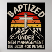 Poster Baptized Under New Management See Jesus Baptism Ch (Devant)