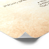 Poster Bar à boissons de mariage avec branches d'arbre ru (Coin)