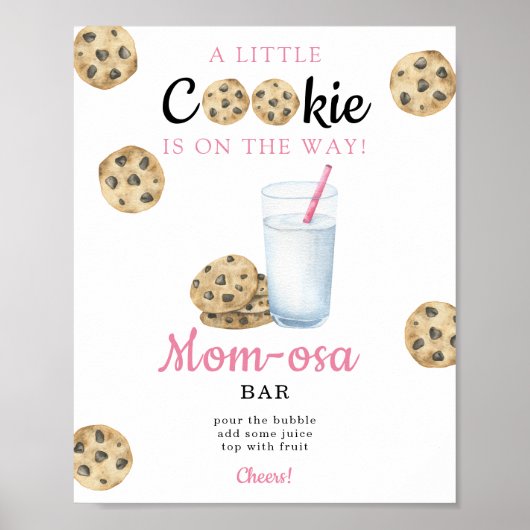 Poster Bar à boissons gazeuses pour bébé Mère (Devant)