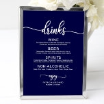 Poster Bar à boissons mariage Menu Calligraphie blanche<br><div class="desc">Un mariage de calligraphie simple et chic signe de menu du bar à boissons. Je propose un service de personnalisation gratuit,  si vous avez des questions ou des demandes spéciales,  s'il vous plaît n'hésitez pas à</div>